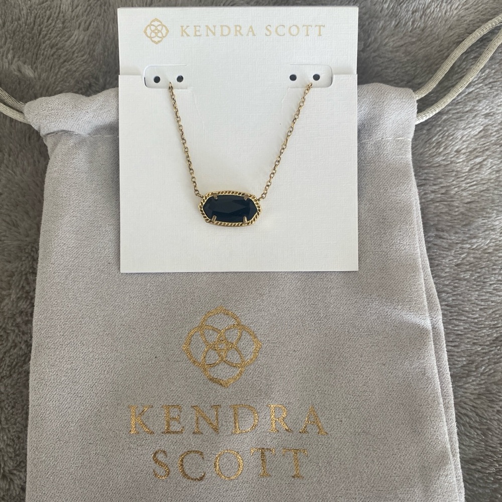 Kendra Scott Black and Gold Statement Necklace